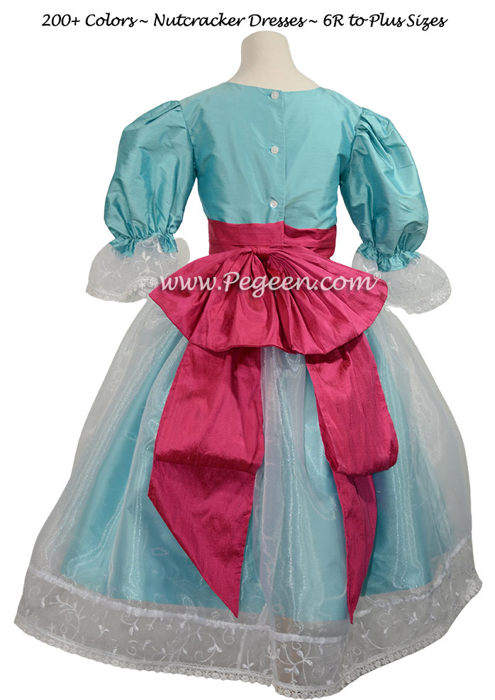 Tiffany Blue and Lipstick Pink Nutcracker Party Scene Dress Style 703 by Pegeen