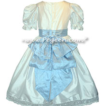 Caribbean Blue and Ivory Silk Nutcracker Dress or Costume