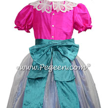 Hot Pink and teal Silk Nutcracker Dress or Costume