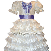 Ivory and Lilac Silk Nutcracker Dress or Costume