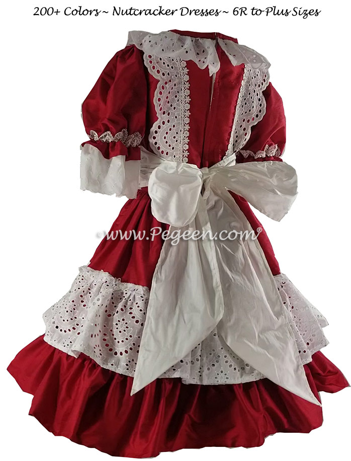 Clara's Red Silk Lace Nutcracker Dress Style 723