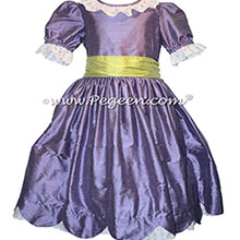Periwinkle and Green Silk Nutcracker Dress or Costume or Party Scene Dress