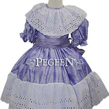 Lilac and Eyelet Lace Silk Nutcracker Dress or Costume