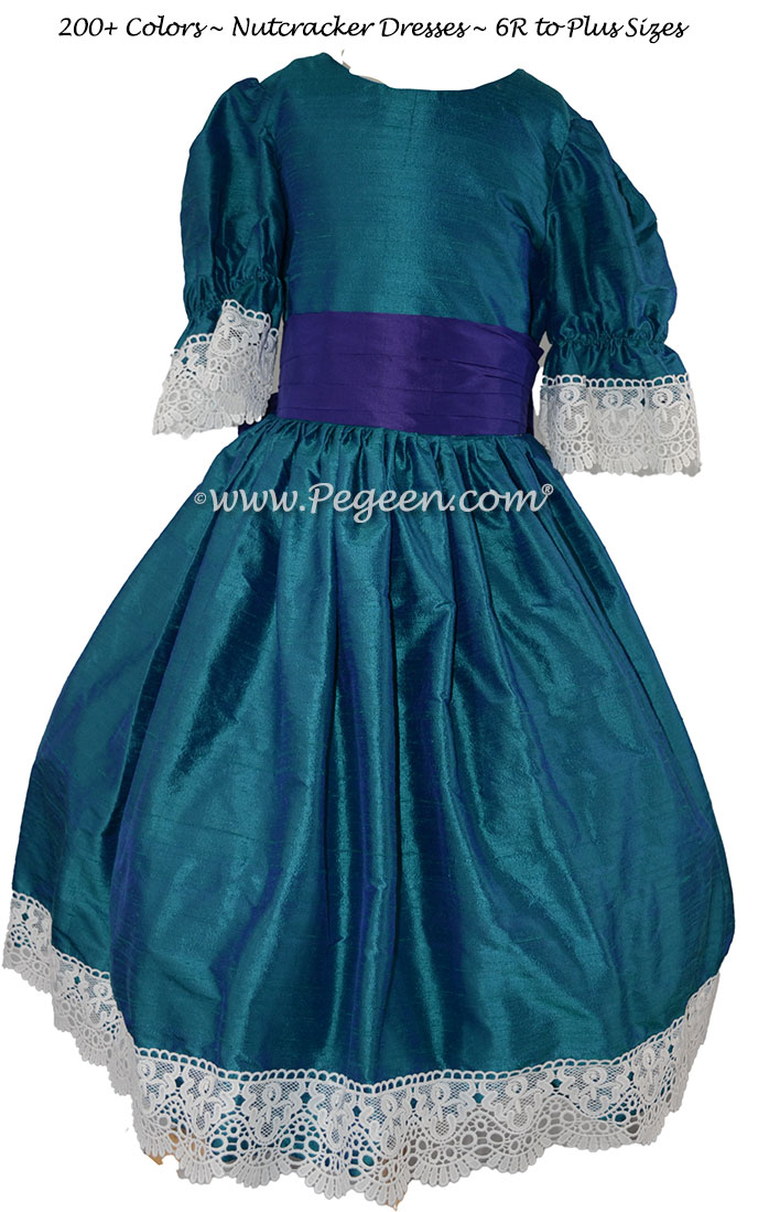 Peacock Blue and Royal Purple Nutcracker Dress Style 745