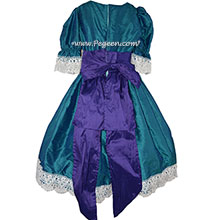Peacock Blue and Royal Purple Nutcracker Party Scene Dress