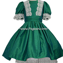 Holiday Green Silk Nutcracker Dress or Costume