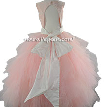 Candy Cane tulle flower girl dress with circle back