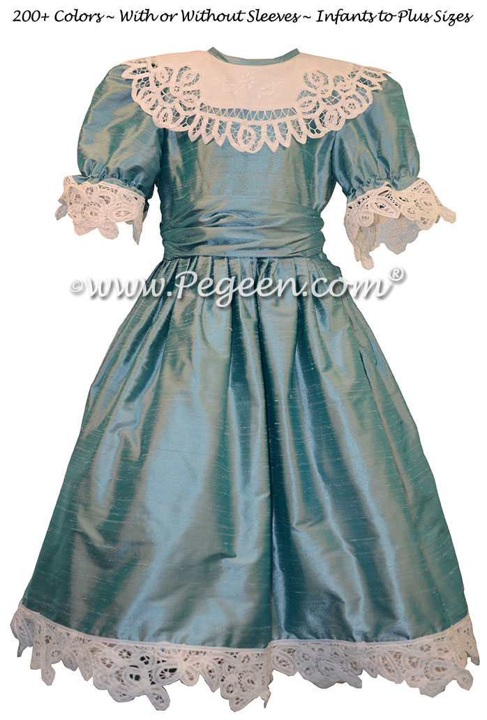 Adriatic Blue Nutcracker Party Scene Dress Style 708 by Pegeen