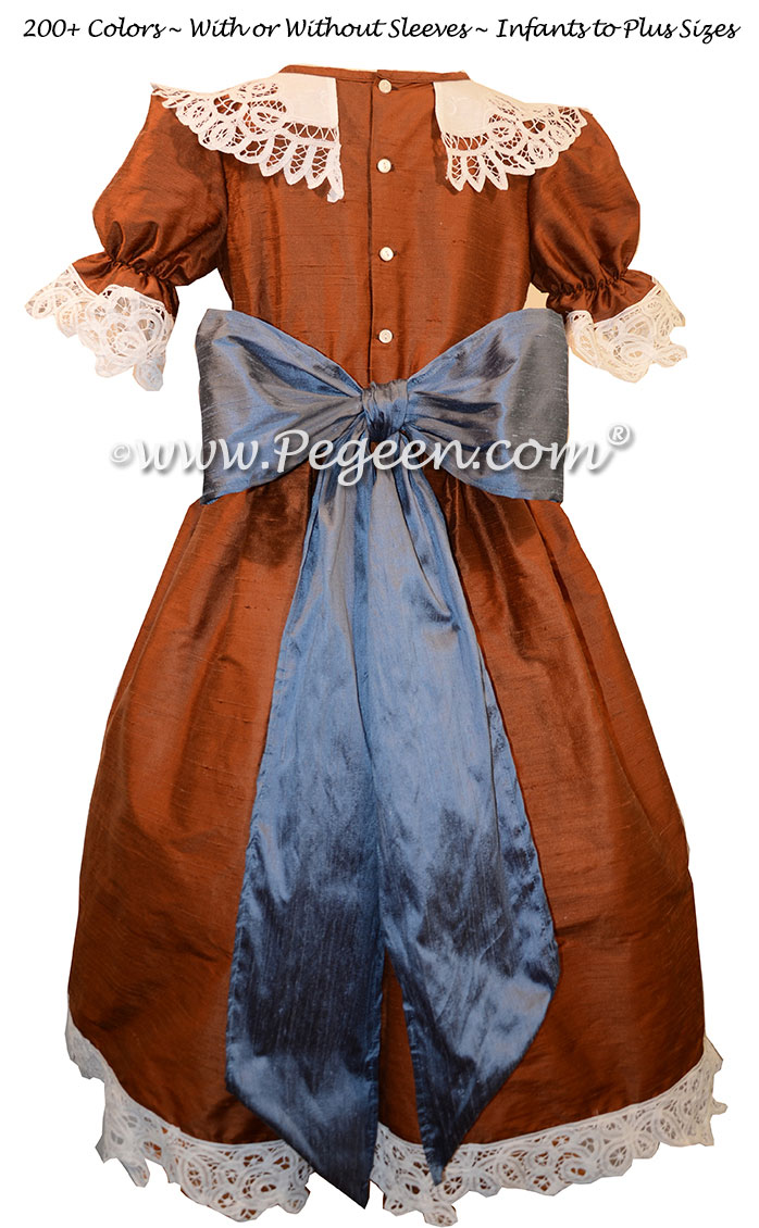 Brown Oak and Cadet Blue Nutcracker Party Scene Costume Brown Oak and Cadet Blue Nutcracker Party Scene Costume