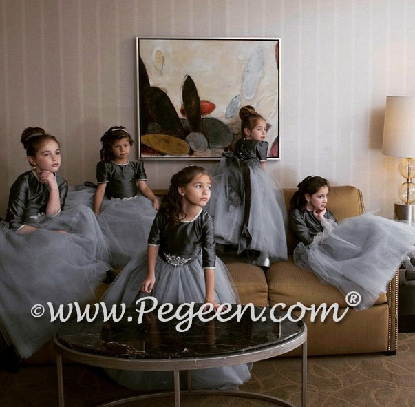 Flower Girl Gowns or Jr Bridesmaids dresses with 3/4 sleeves