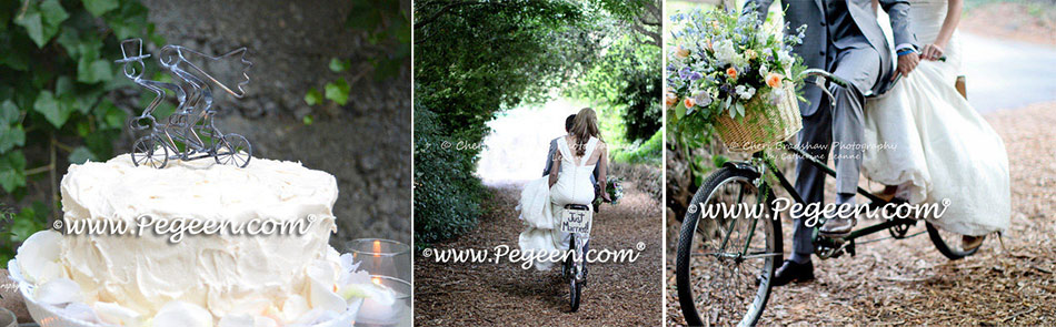 Lilac and ivory silk flower girl dresses with tulle skirt