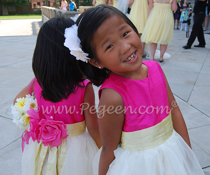 Boing Pink Flower Girl Dress in Pink