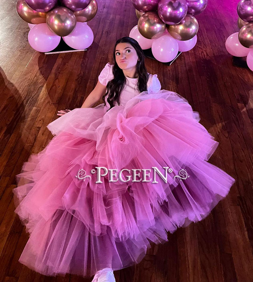 Silk, Ombre tulle bat mitzvah dress