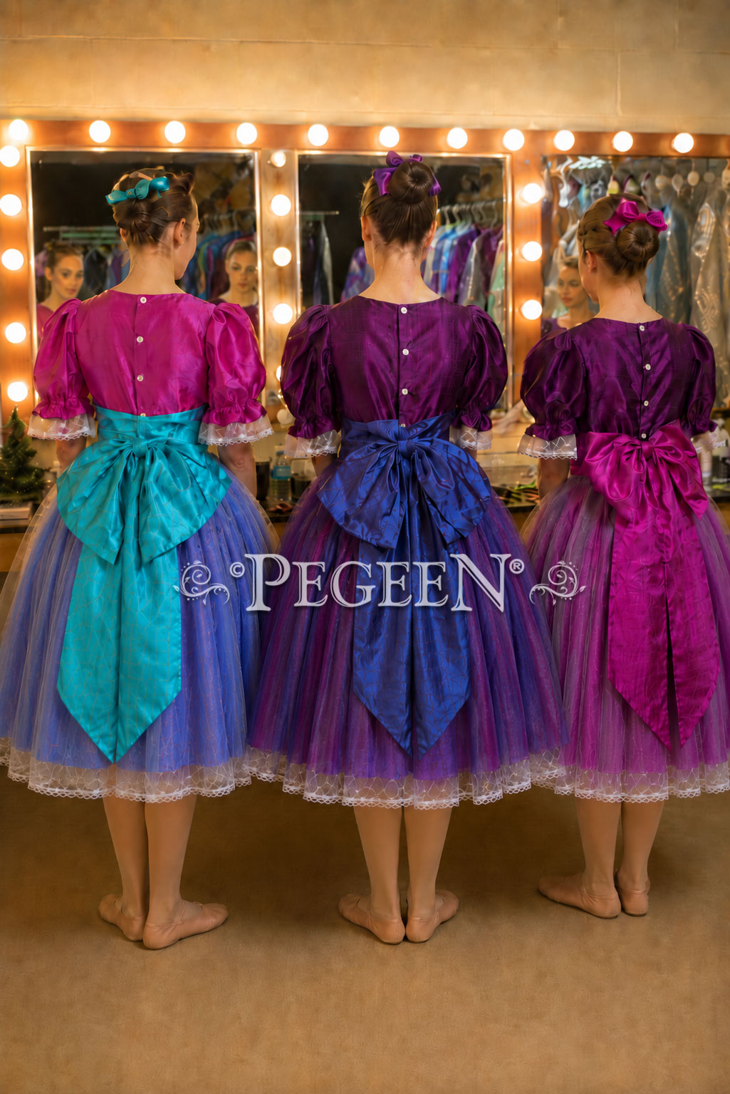 Hawaii Blue, Fuchsia and Razzleberry Nutcracker Ballet Party Scene Dresses