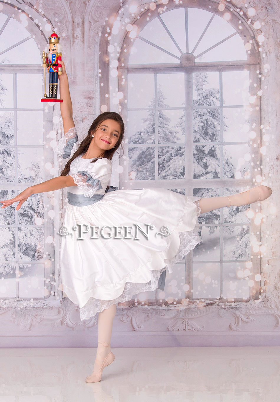 Style 745 Nutcracker Costume in White and French Blue