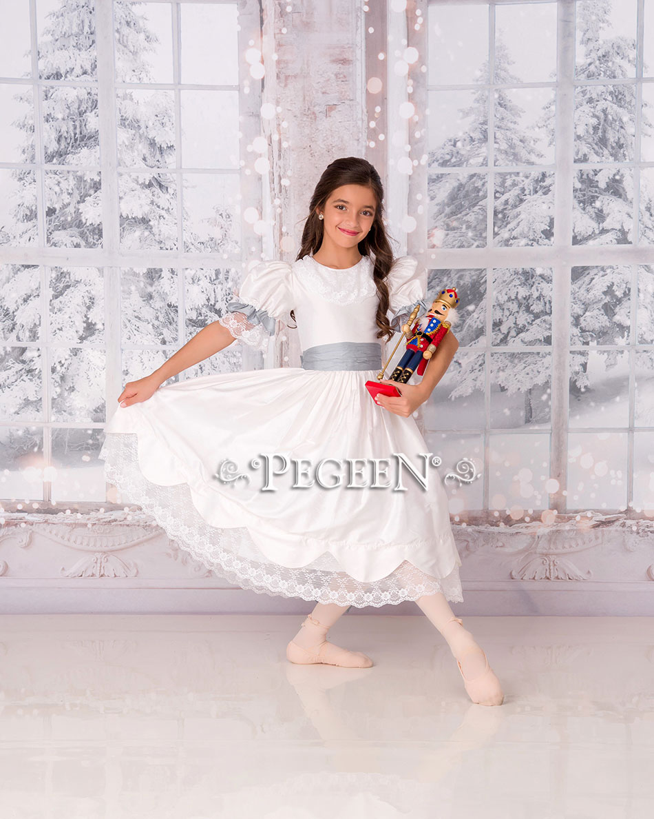 Style 745 Nutcracker Costume in White and French Blue