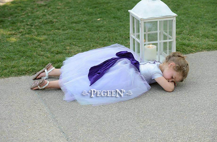 Deep purple outlet flower girl dresses