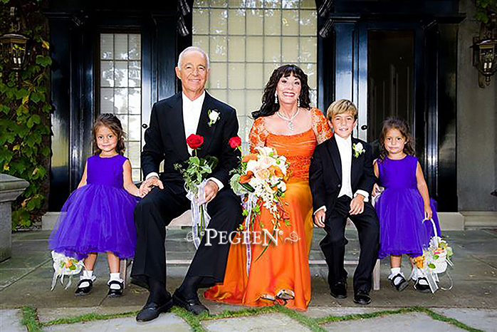 Rich shades of royal purple look great paired with a vibrant orange