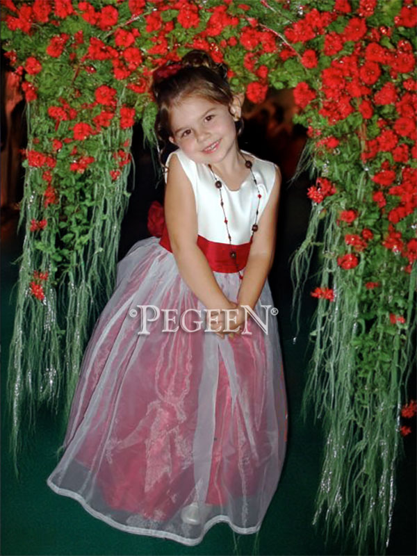 Christmas Red and Ivory Ringbearer Suit and Matching Flower Girl Dress