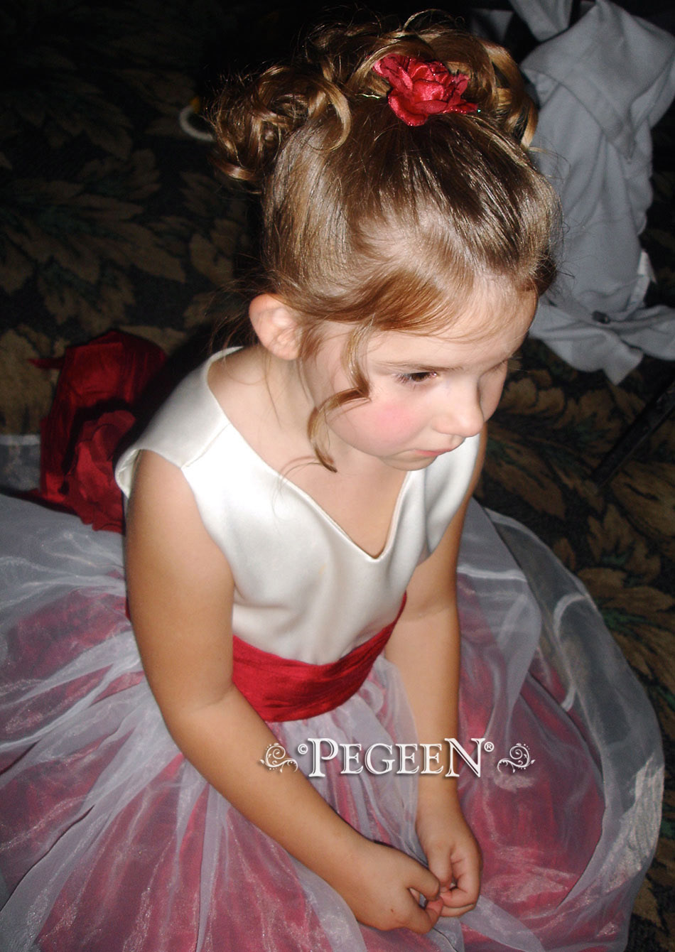 Christmas Red and Ivory Ringbearer Suit and Matching Flower Girl Dress