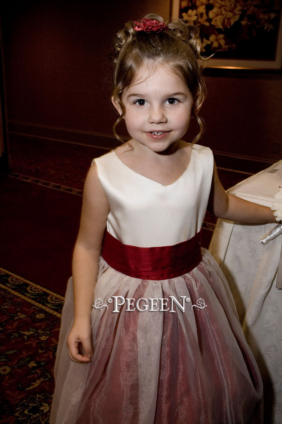 Christmas Red and Ivory Ringbearer Suit and Matching Flower Girl Dress