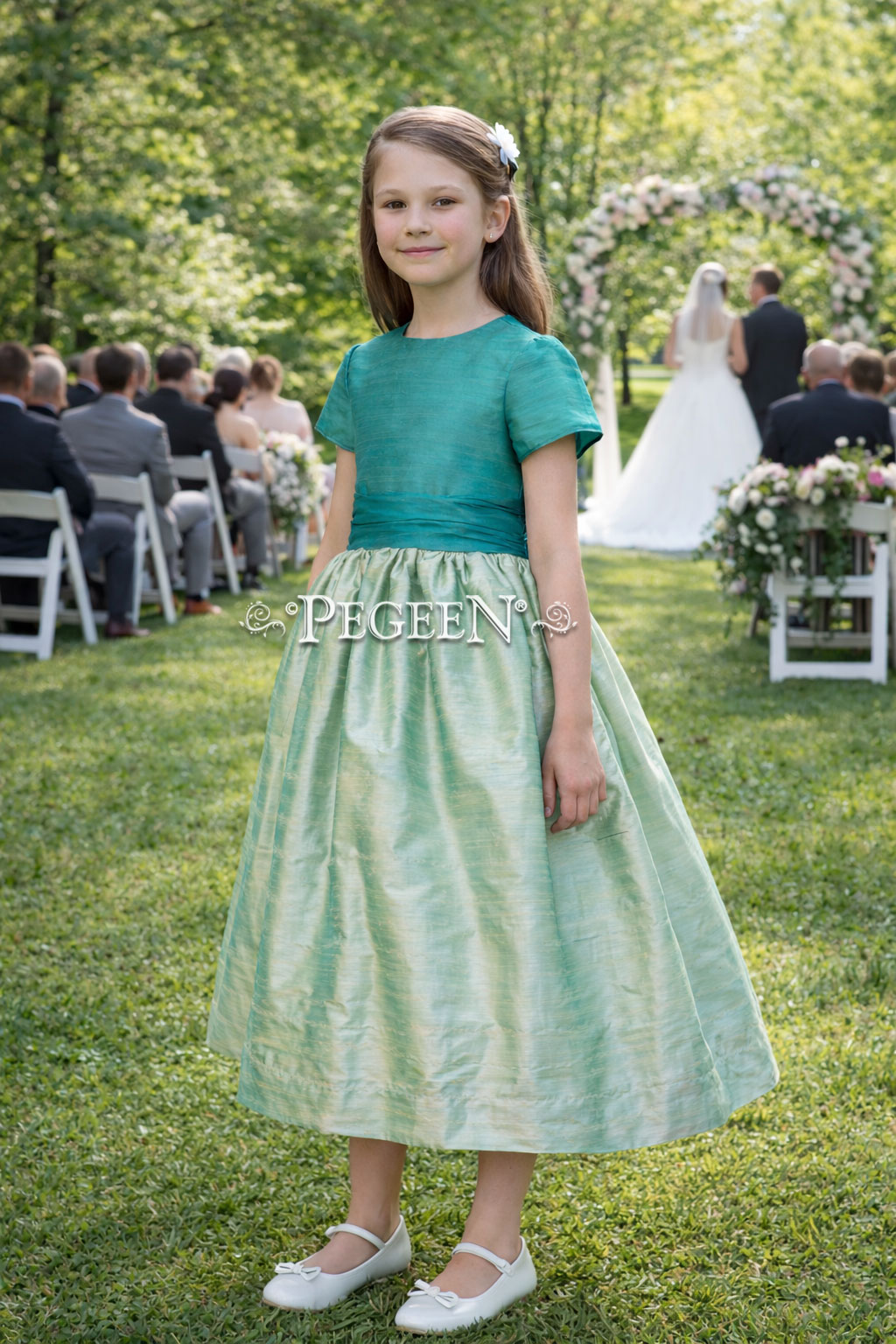 Paradise bermuda and seaside - teal - flower girl dresses Paradise bermuda and seaside - teal - flower girl dresses