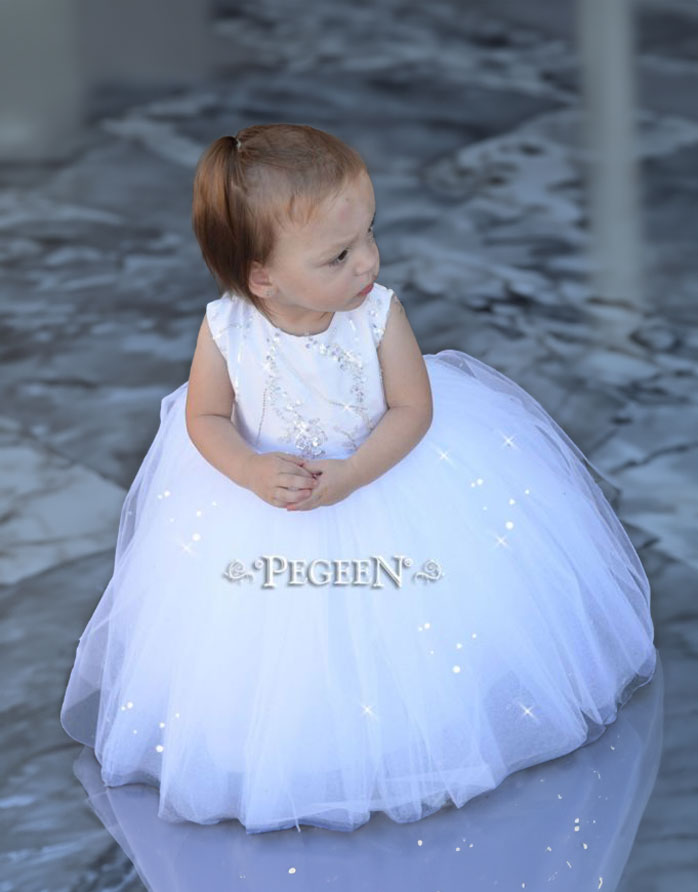 Flower girl dress Style 429 with beading and crystals