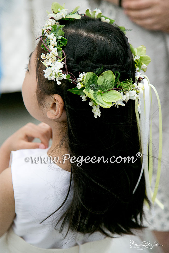 It's the Swirl Factor - Ivory and Creme Tulle Flower Girl Dress