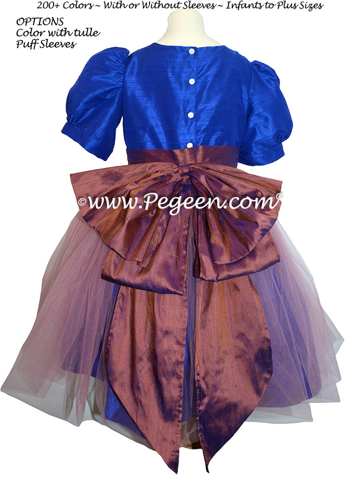 Blue Spruce and Raisin Silk Nutcracker Dress 