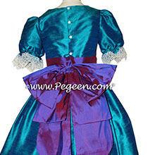 Peacock and Purple Silk Nutcracker Dress or Costume
