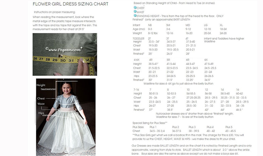 Sizing Chart & Measurement Guide – Bridal Babes