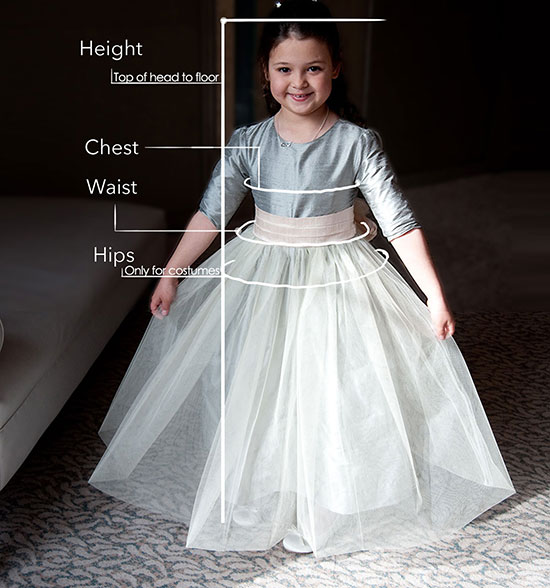 How to measure for flower girl dresses