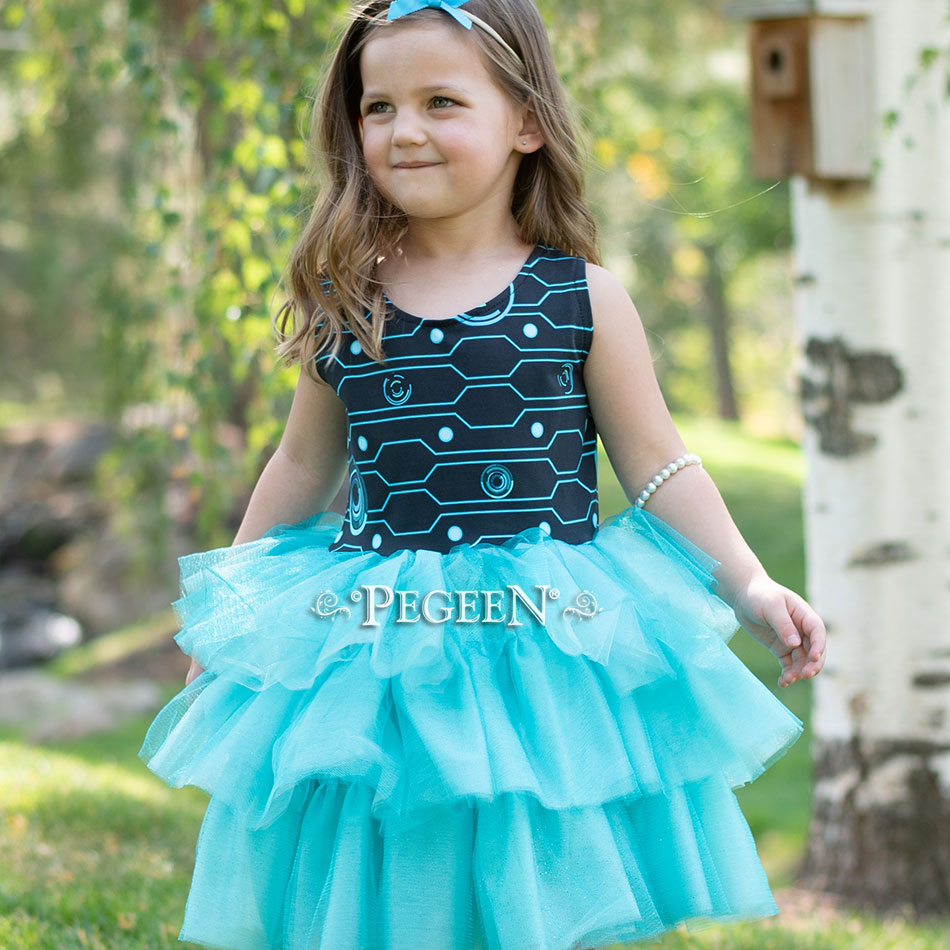 Girl's Disney bound dress - Tron Inspired