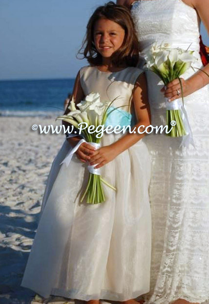 Flower girl dress with Shell filled skirt