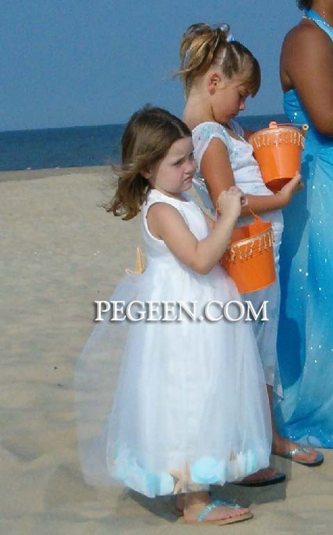 Flower girl dress with Shell filled skirt