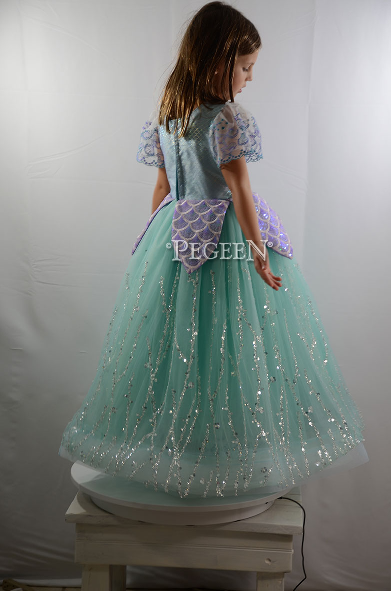 Little Mermaid Inspired Flower Girl Dress Style 455