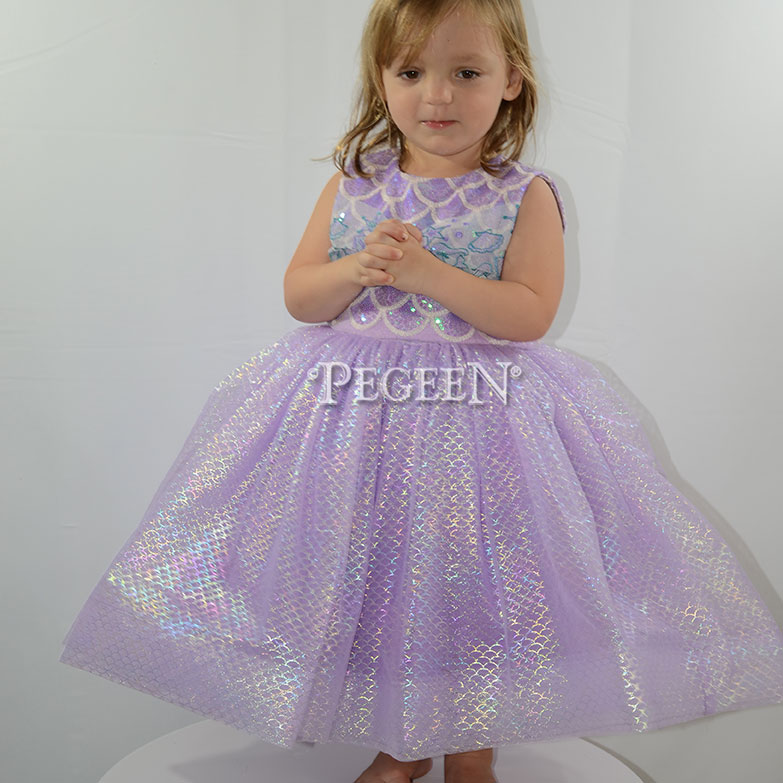 Little Mermaid Inspired Flower Girl Dress Style 455