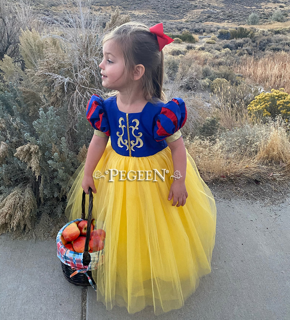 Snow White flower girl dress while visiting Disney World