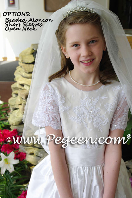 Communion Dresses Pearls Sequins and Silk Pegeen Style 630