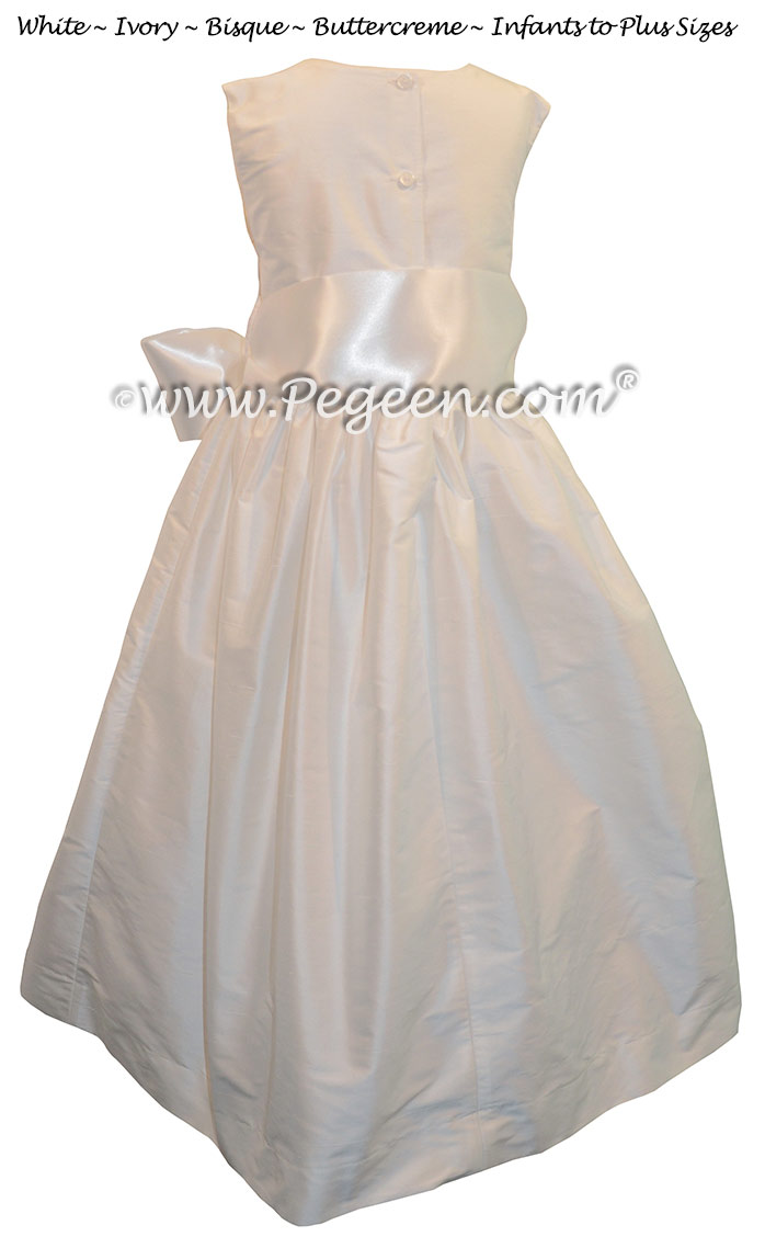 Style 300 in Antique White Custom flower girl dresses