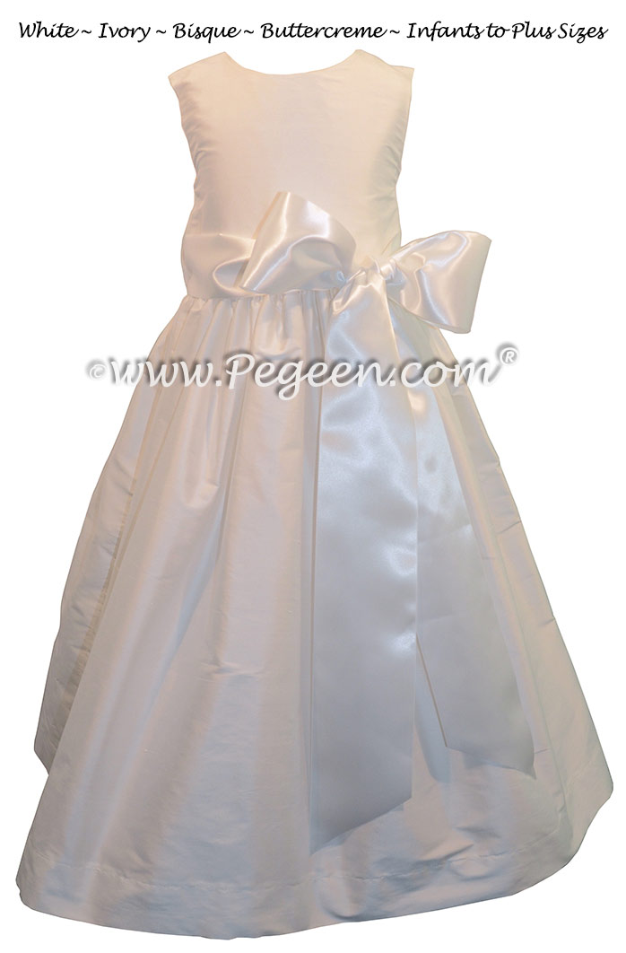 Style 300 in Antique White Custom flower girl dresses