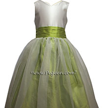 Citrus Green flower girl dresses