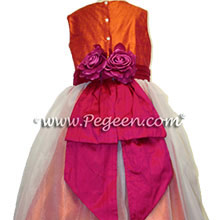 mango and raspberry plus size junior bridesmaids dresses