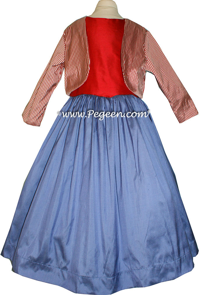 Red, White and Blueberry Silk Dress For Pageant  Style 316