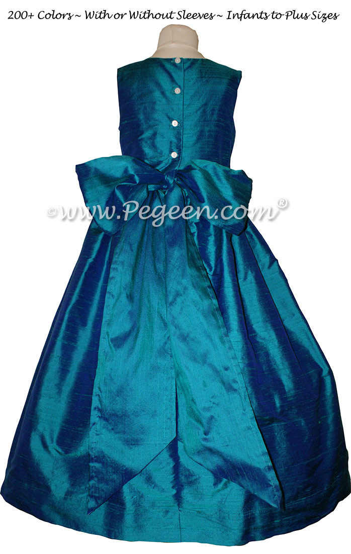 Hazel Silk flower girl dresses for your wedding party by PEGEEN