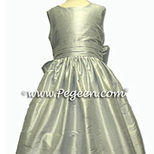 platinum silk flower girl dresses