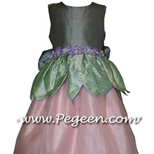 PINK AND BLUE FLOWER GIRL FAIRY DRESSES