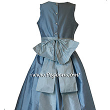 Light blue flower girl dresses in BABY BLUE AND STEELE BLUE from Pegeen