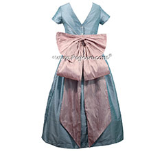 Caribbean Blue and Rose Pink Flower Girl Dresses Pegeen Classic Style 345