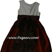 RUST AND CHOCOLATE BROWN Flower Girl Dresses